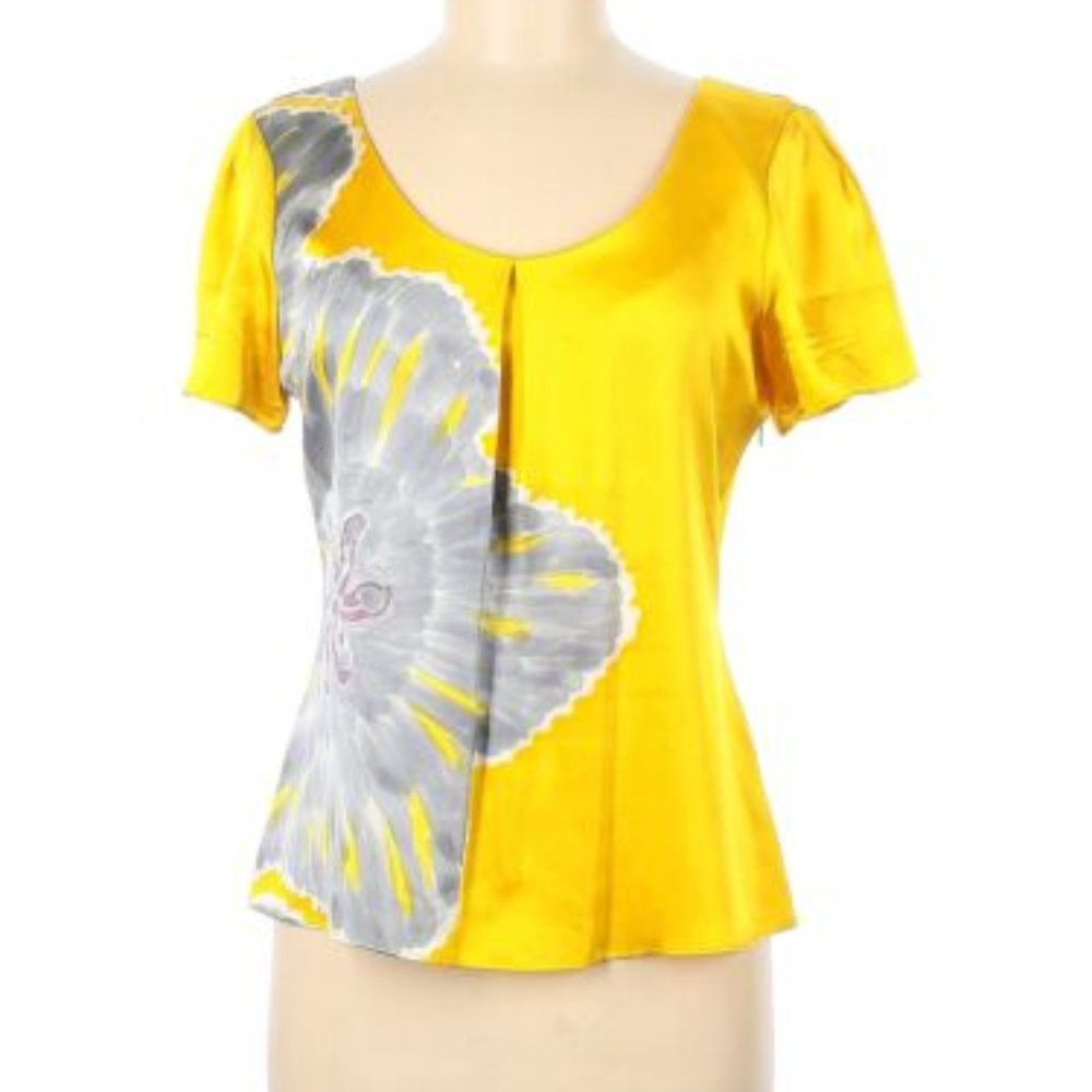 NWOT Adam Lippes short sleeve blouse yellow